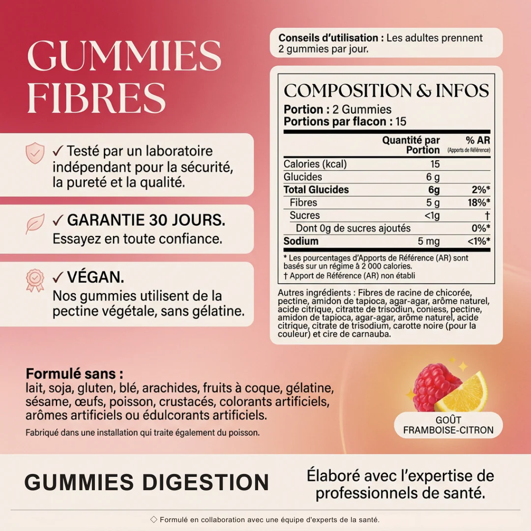 Gummies Digestion – Saveur Framboise Citron - Image 7